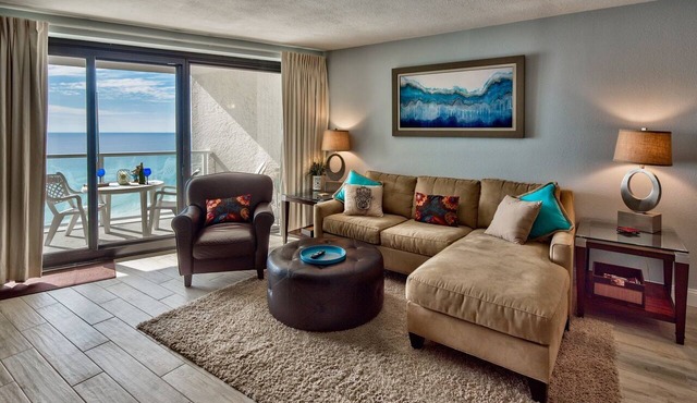 Rate Reduced! Beachfront Condo - Balcony Beach View! Steps to Pool, Tram, Gym