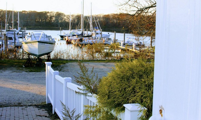 Greenport West House | Charming, cottage with gorgeous views of Peconic Bay within a private marina.