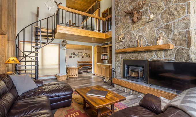 Big Sky Condo | Condo w/fireplace, spiral staircase feature & amazing views - Skycrest Penthouse