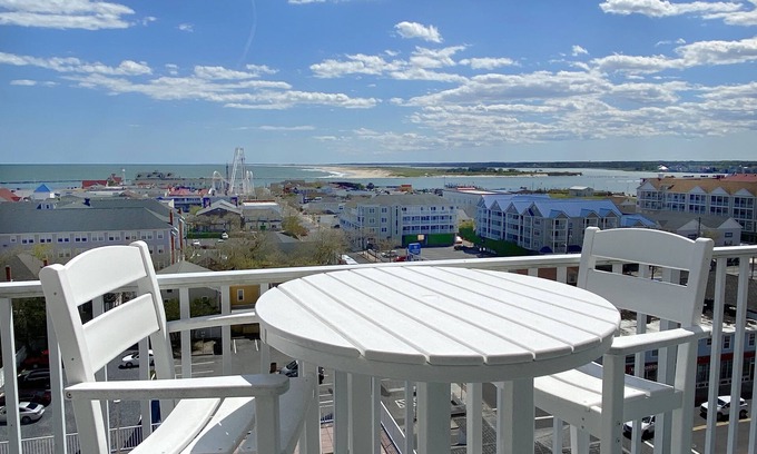 Ocean City Condo | 🏖️Fabulous Ocean Views in Belmont Towers on Boardwalk. AC, Pool, Gym🏖️