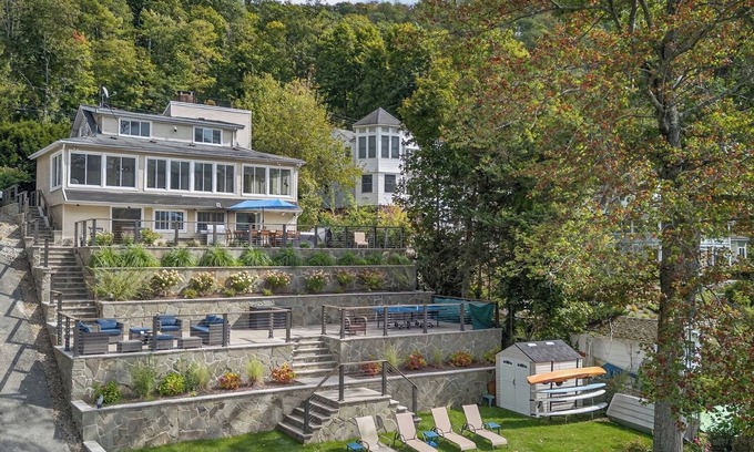 Greenwood Lake House | Lakefront - HotTub, Gameroom, Bar, White Sand Beach, Views, and 15 acres