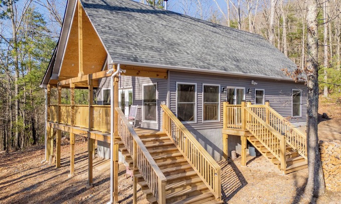 Radford House | Peaceful A-frame cabin with hot tub, forest views, modern comfort, and total privacy in nature.