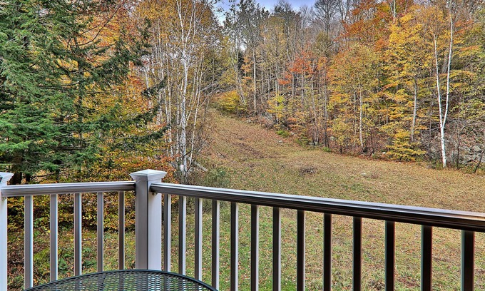 Ludlow Condo | Ski-in/out condo with fireplace, tennis court, mountain views, & washer/dryer