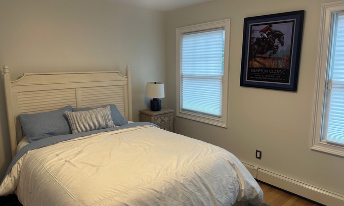 East Quogue House | Tranquil 4-bedroom house with AC in East Quogue. Covered patio.