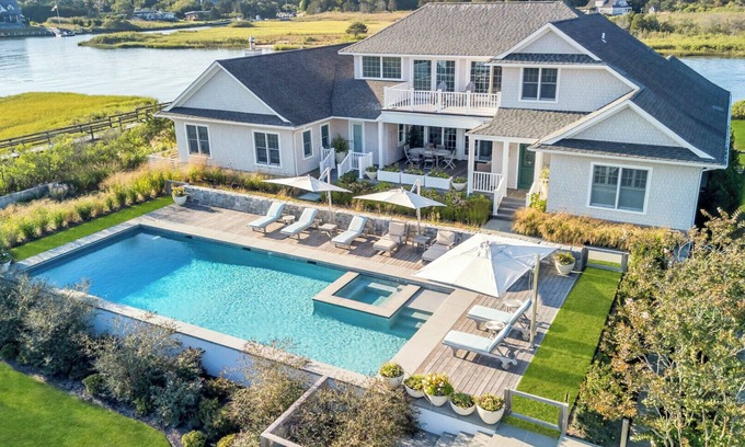 Quogue House | Waterfront Estate in Quogue with Private Dock, Pool & Resort-Style Grounds